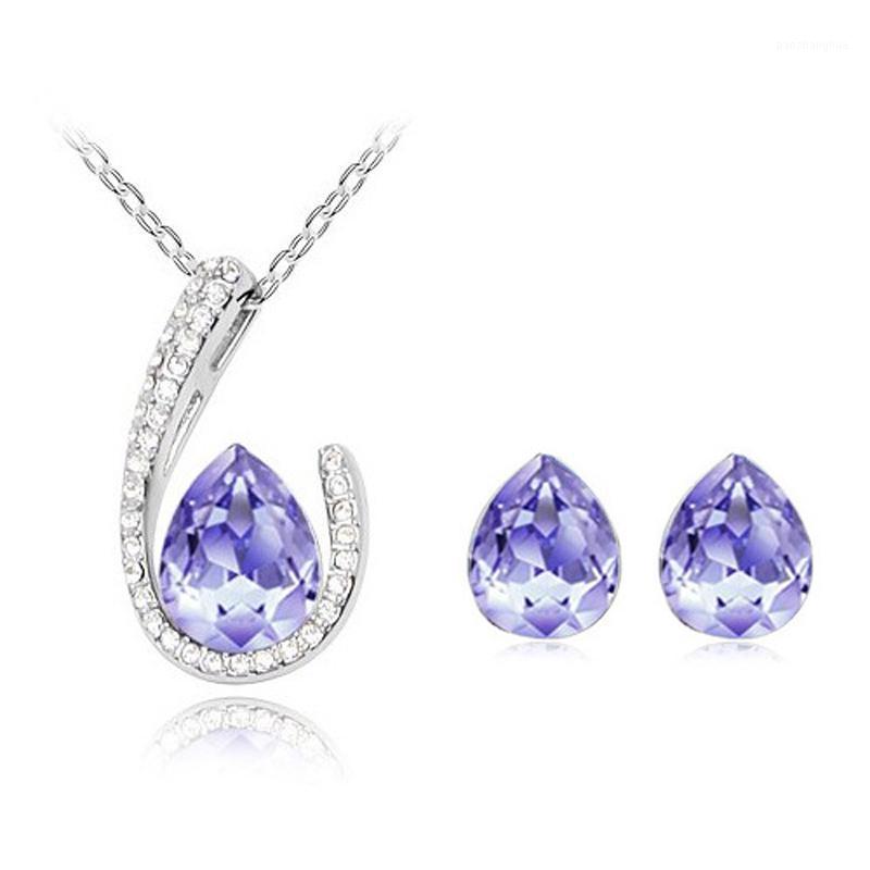 Earrings & Necklace Austria Crystal Czech Rhinestone Pendant Earring Water Drop Elegant Jewelry Korean Style Women Year Gift, Silver
Earrings & Necklace Austria Crystal Czech Rhinestone Pendant Earring Water Drop Elegant Jewelry Korean Style Women Year Gift, Silver