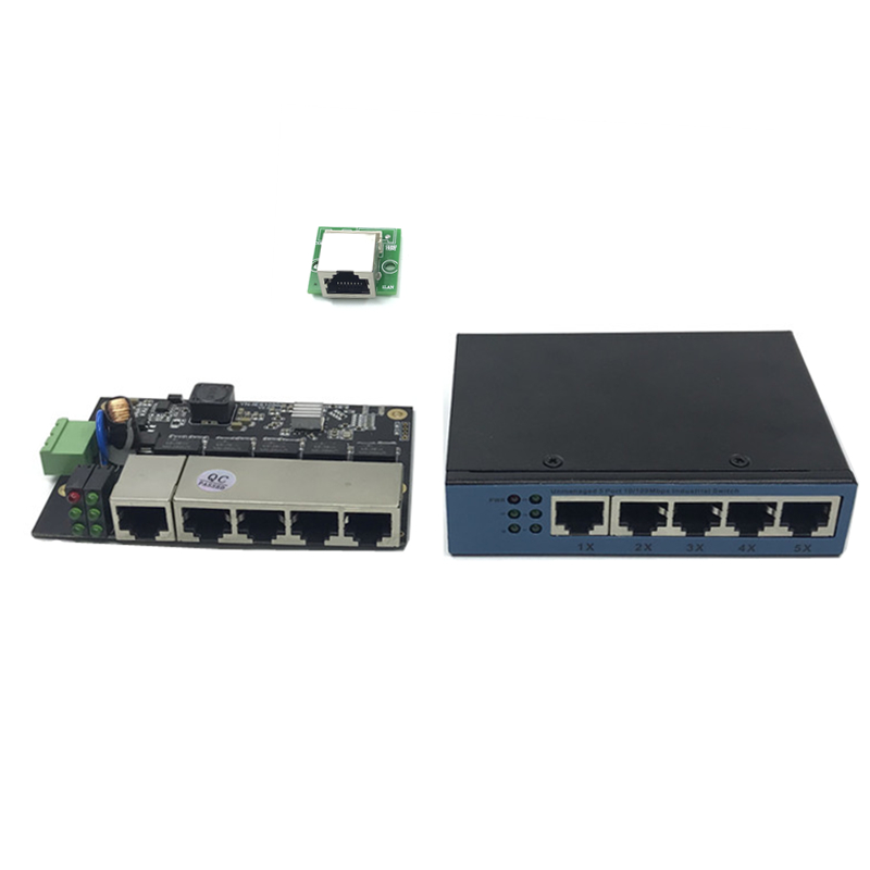 Unmanaged 5port 10/100M industrial Ethernet switch module PCBA board OEM Auto-sensing Ports PCBA board OEM Motherboard
Unmanaged 5port 10/100M industrial Ethernet switch module PCBA board OEM Auto-sensing Ports PCBA board OEM Motherboard