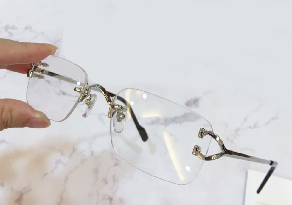 Rimless Prescription Eyeglasses Frame Classic Glasses Silver Black occhiali da sole Men Fashion Sunglasses Frames with Box
Rimless Prescription Eyeglasses Frame Classic Glasses Silver Black occhiali da sole Men Fashion Sunglasses Frames with Box