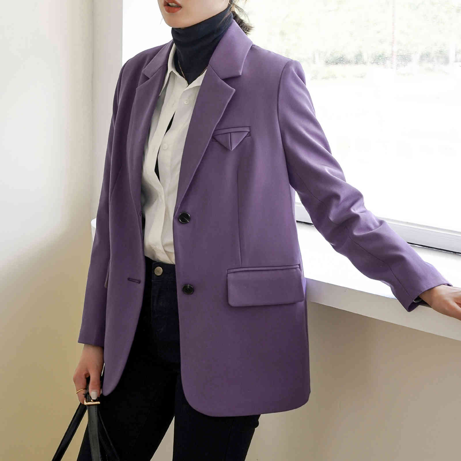 Women's Suits & Blazers Blazer feminino folgado estilo single-breasted wb81, casaco elegante casual de escritório 30OB, 1# shoe box
Women's Suits & Blazers Blazer feminino folgado estilo single-breasted wb81, casaco elegante casual de escritório 30OB, 1# shoe box