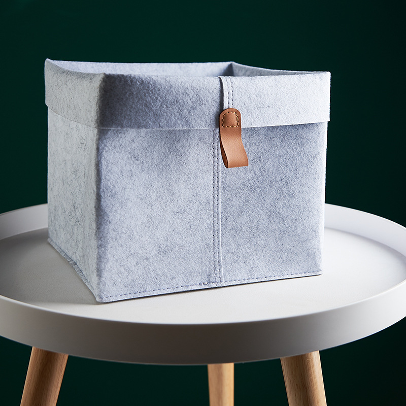 1Pcs Convenient 2Color Multi Purpose Felt Fabric Debris Organizer for Clothing Toys Storage Basket Folding Box