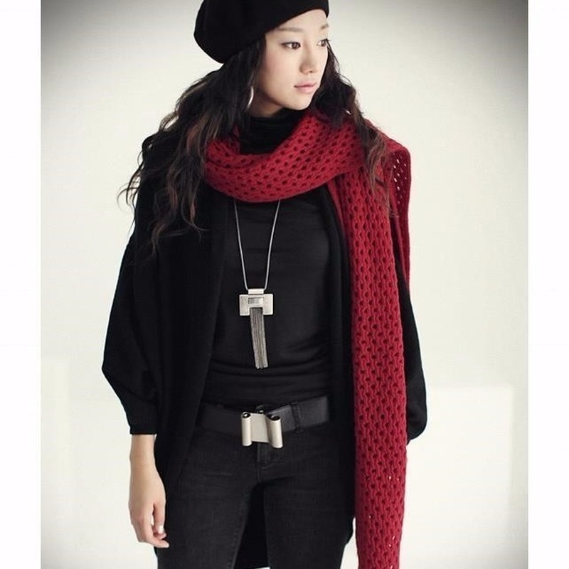 Solid Color Shawl Autumn Winter Sweater Loose Bat Sleeve Cardigan Plus Size Cape Coat Women's Han Fan 210427