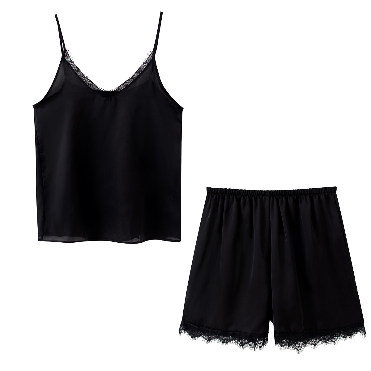 Women's Sleepwear Women Sexy Lace Pajama Set Black White V-Neck Pyjamas Sleeveless Cute Cami Top and Short pijama mujer Underwear 07SC
Women's Sleepwear Women Sexy Lace Pajama Set Black White V-Neck Pyjamas Sleeveless Cute Cami Top and Short pijama mujer Underwear 07SC