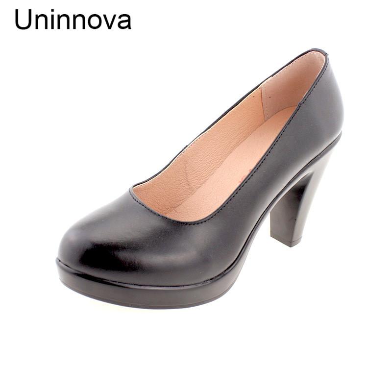 Uninnova Women's High Heel Black Pumps Working Career Shoes Genuine Leather Slip On Extral Small Size 32 Plus 43 WP078 Dress 
Uninnova Women's High Heel Black Pumps Working Career Shoes Genuine Leather Slip On Extral Small Size 32 Plus 43 WP078 Dress