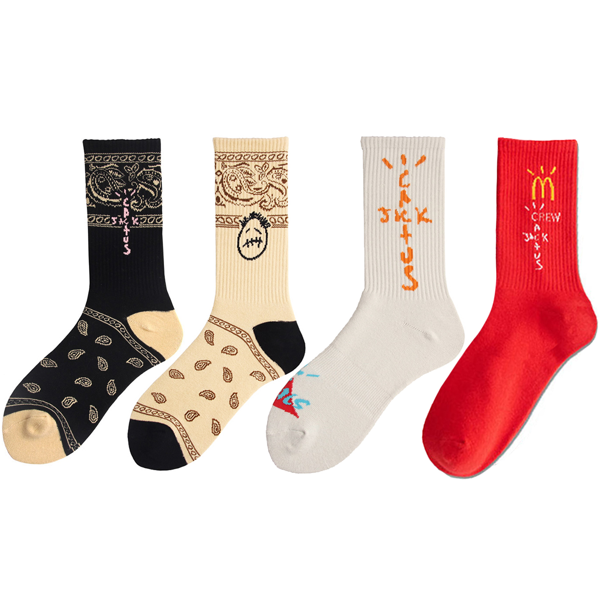 Men socks Travis Scott Skate Crew Socks Men Sport Travis Scott Cactus Jack Bandanas Socks Streetwear Hip Hop, 04
Men socks Travis Scott Skate Crew Socks Men Sport Travis Scott Cactus Jack Bandanas Socks Streetwear Hip Hop, 04