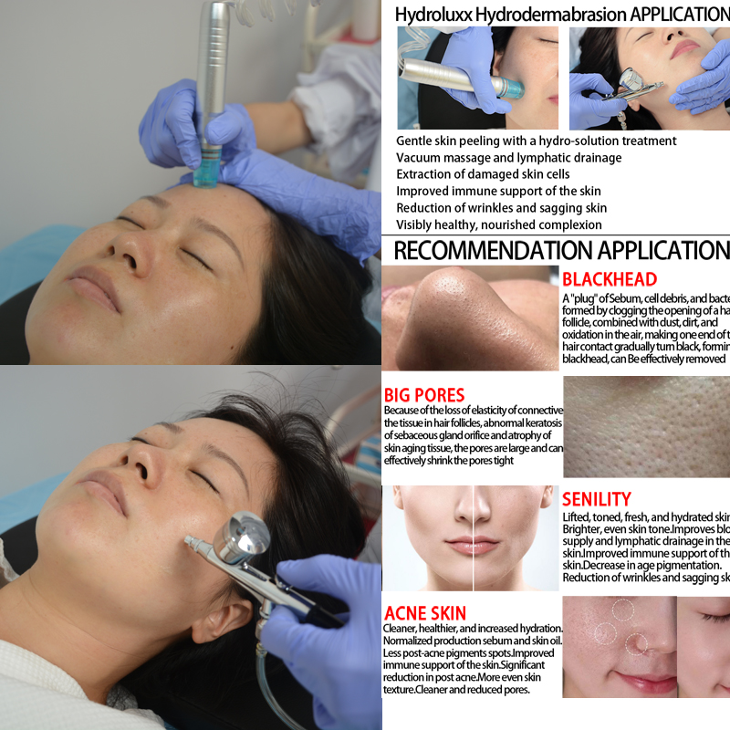4 In 1 Vacuum Blackhead Remover hydra Microdermabrasion Diamond Peeling Hydra dermabrasion Cold hammer Aqua Peel Face Beauty Machine