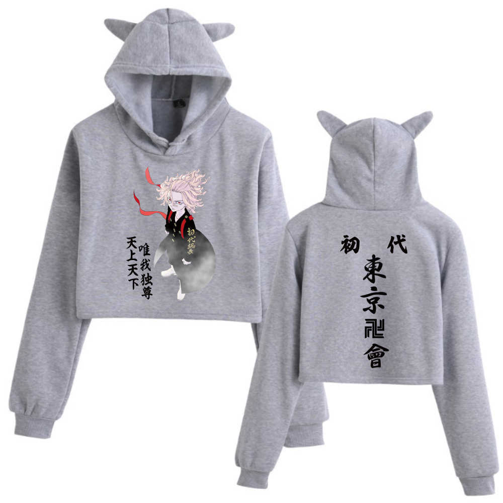 Tokyo Revengers Mikey Hoodie Anime Fashion Pullovers Tops Cute Print Woman Y0804