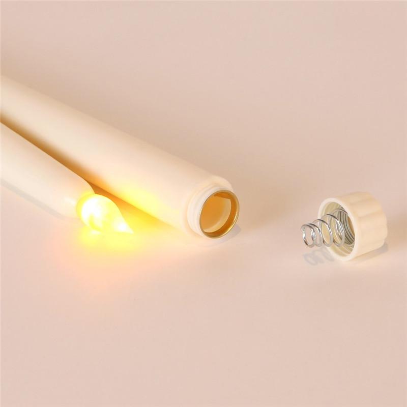 Candles 12pcs Yellow Flickering Remote LED Candles,Plastic Flameless Taper Candles,bougie For Dinner Party Decoration