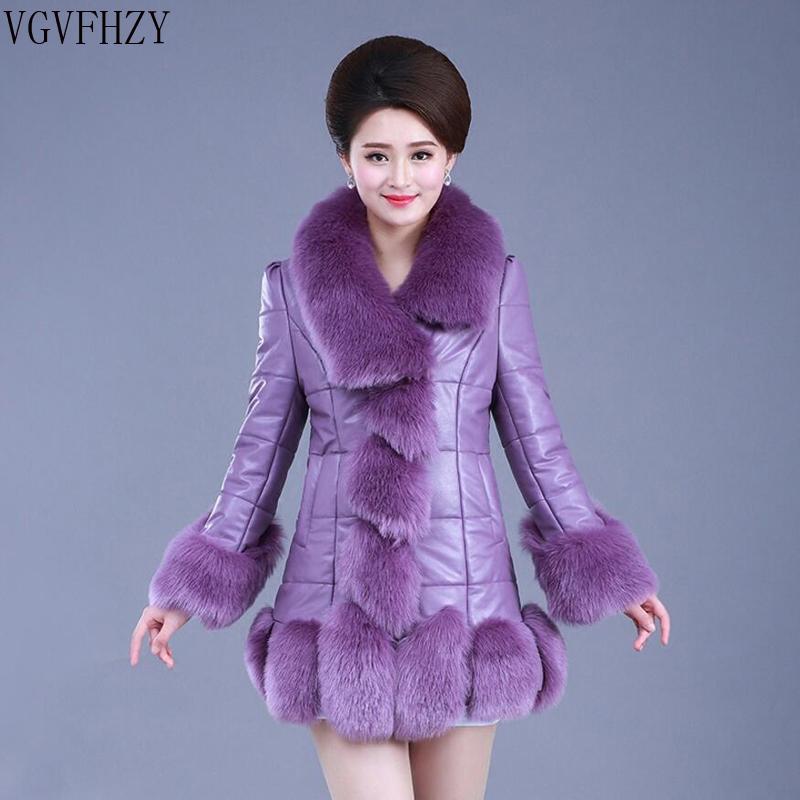 Women's Leather & Faux Woman Jacket Of The Winter Fur Coat Pu Female Mink Grass Women Raccoon Collar Coats, Black
Women's Leather & Faux Woman Jacket Of The Winter Fur Coat Pu Female Mink Grass Women Raccoon Collar Coats, Black