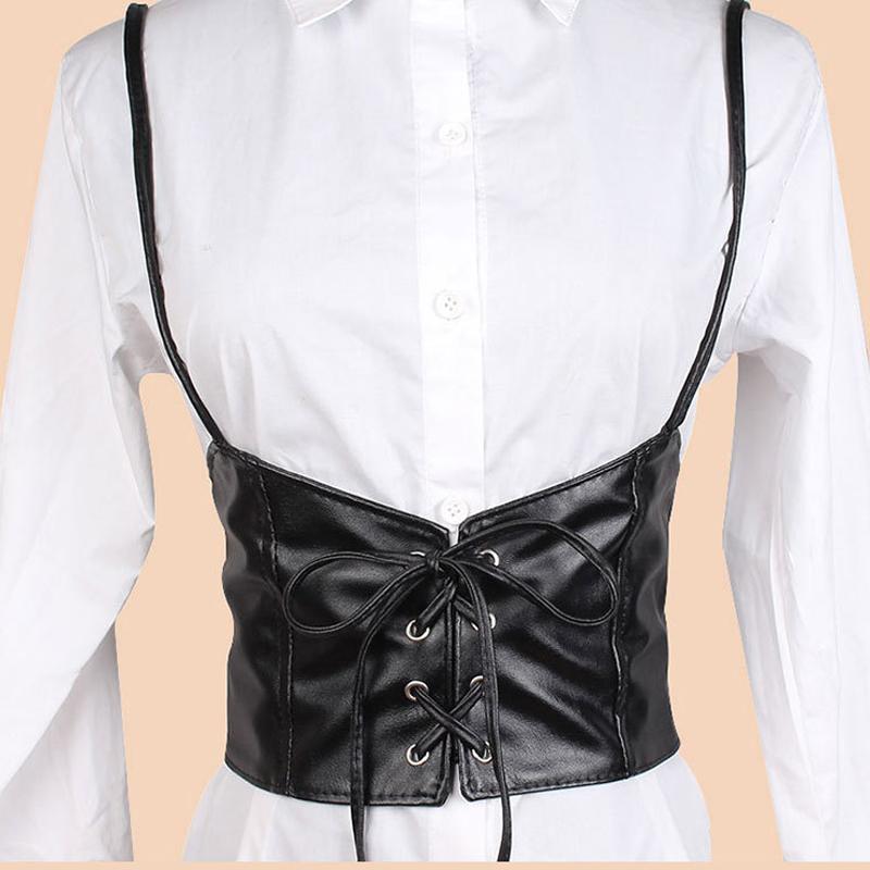 Belts Vintage Women's Corset Vest Steampunk Harness Eslastic Waistcoat Wide Bandage Cummerbunds, Black
Belts Vintage Women's Corset Vest Steampunk Harness Eslastic Waistcoat Wide Bandage Cummerbunds, Black