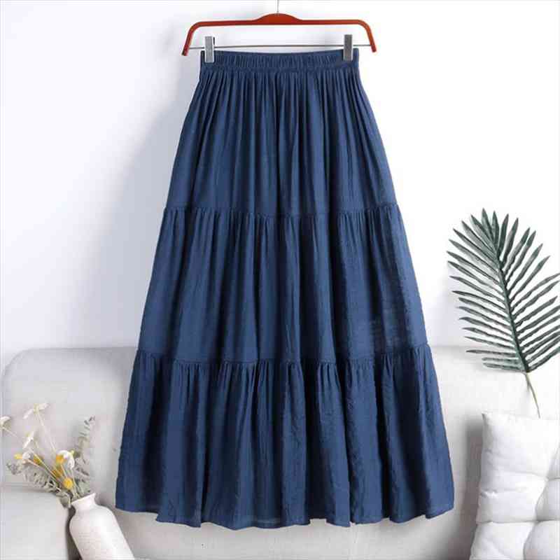 designer chic maxi skirt woman summer a-line solid patchwork skirts minimalist cotton linen pleated skirts jupe femme, Black
designer chic maxi skirt woman summer a-line solid patchwork skirts minimalist cotton linen pleated skirts jupe femme, Black