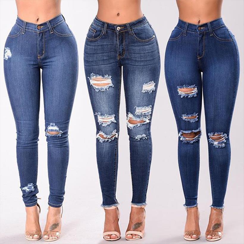 spring fashion high waist women jeans mom ripped black denim skinny woman plus size pencil pants, Blue
spring fashion high waist women jeans mom ripped black denim skinny woman plus size pencil pants, Blue