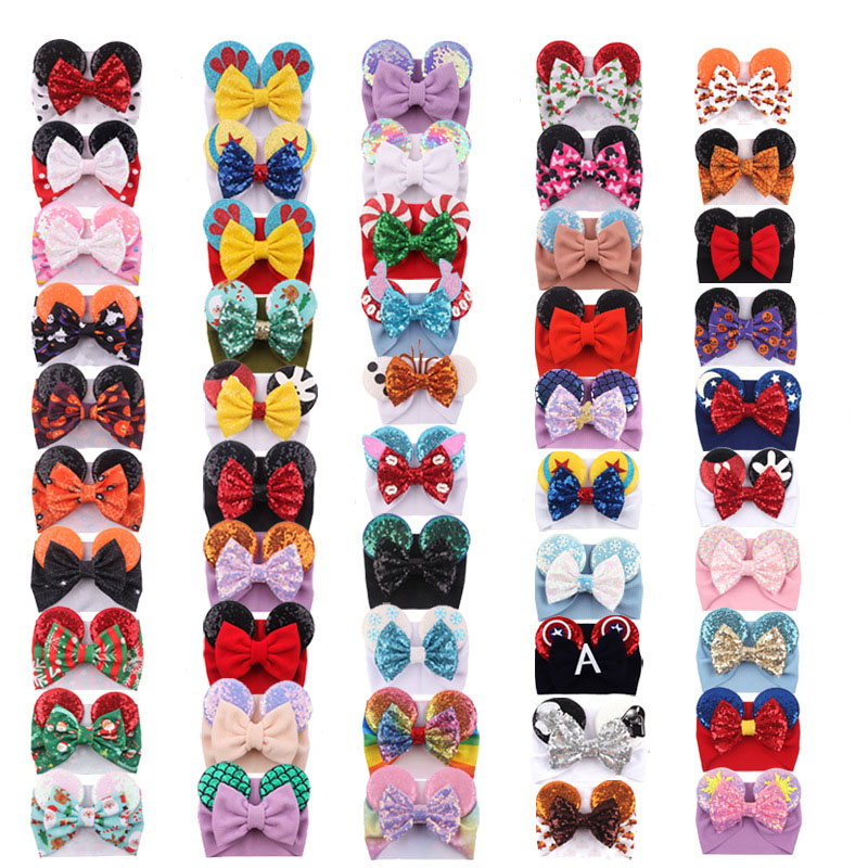 Halloween Christmas Cartoon Sequins Mouse Ears Headband Children girls Big Bow Headbands baby Headwrap Fabric Elastic Bowknot Hair Accessories Z3458, As photo remark colors
Halloween Christmas Cartoon Sequins Mouse Ears Headband Children girls Big Bow Headbands baby Headwrap Fabric Elastic Bowknot Hair Accessories Z3458, As photo remark colors