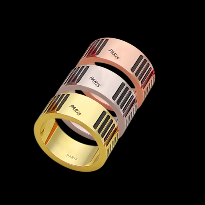 High Quality Lover Women Designer Ring Grey Yellow Blue Striped Oil Drop Gold Plated Luxurious Letter Titanium Steel Engagement Rings Fashion Jewelry
High Quality Lover Women Designer Ring Grey Yellow Blue Striped Oil Drop Gold Plated Luxurious Letter Titanium Steel Engagement Rings Fashion Jewelry