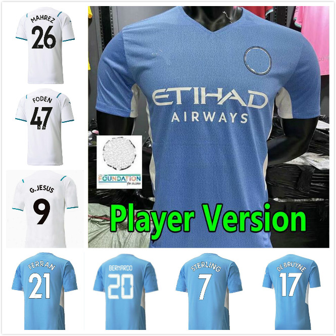 Manchester soccer jerseys 21 22 G. JESUS CITY STERLING FERRAN DE BRUYNE KUN AGUERO 2021 2022 football shirts MAN uniform men player version, Grey
Manchester soccer jerseys 21 22 G. JESUS CITY STERLING FERRAN DE BRUYNE KUN AGUERO 2021 2022 football shirts MAN uniform men player version, Grey