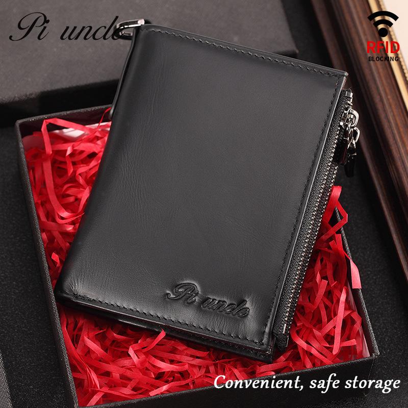 Vintage Men's Genuine Leather Short Wallet First Layer Oil Wax Multi-card RFID Mini Card Holder Zipper Pocket Wallets, Red;black
Vintage Men's Genuine Leather Short Wallet First Layer Oil Wax Multi-card RFID Mini Card Holder Zipper Pocket Wallets, Red;black