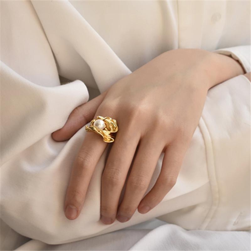 Cluster Rings Fashion Pearl, Refined Exaggerated Ring, Geometry, Gold, Metal, Serrated Women Girl, Party Accessories, Gift 2021
Cluster Rings Fashion Pearl, Refined Exaggerated Ring, Geometry, Gold, Metal, Serrated Women Girl, Party Accessories, Gift 2021