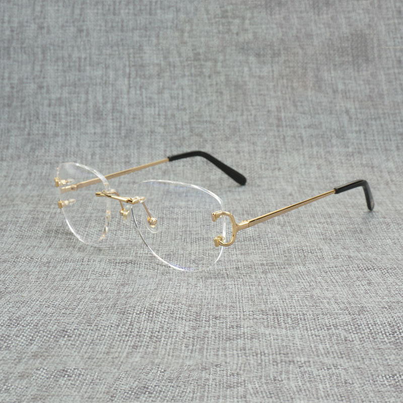 Luxury designer glasses Vintage Rimless Square Clear Glasses Men Oval C Wire Eyeglasses Optical Metal Frame Oversize Eyewear Women for Reading Oculos
Luxury designer glasses Vintage Rimless Square Clear Glasses Men Oval C Wire Eyeglasses Optical Metal Frame Oversize Eyewear Women for Reading Oculos