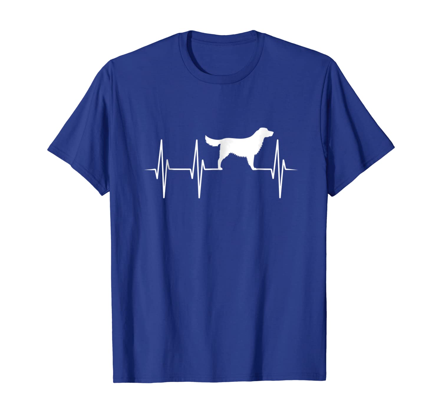 Golden Retriever T-Shirt Dog Heartbeat - Dog Lover Gift, White;black