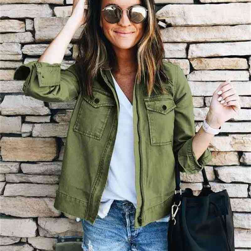 Women' Jackets European and American Clothing Lapel Zipper Casual All-match Baseball Uniform Jiguo001 FRN1, Army green
Women' Jackets European and American Clothing Lapel Zipper Casual All-match Baseball Uniform Jiguo001 FRN1, Army green