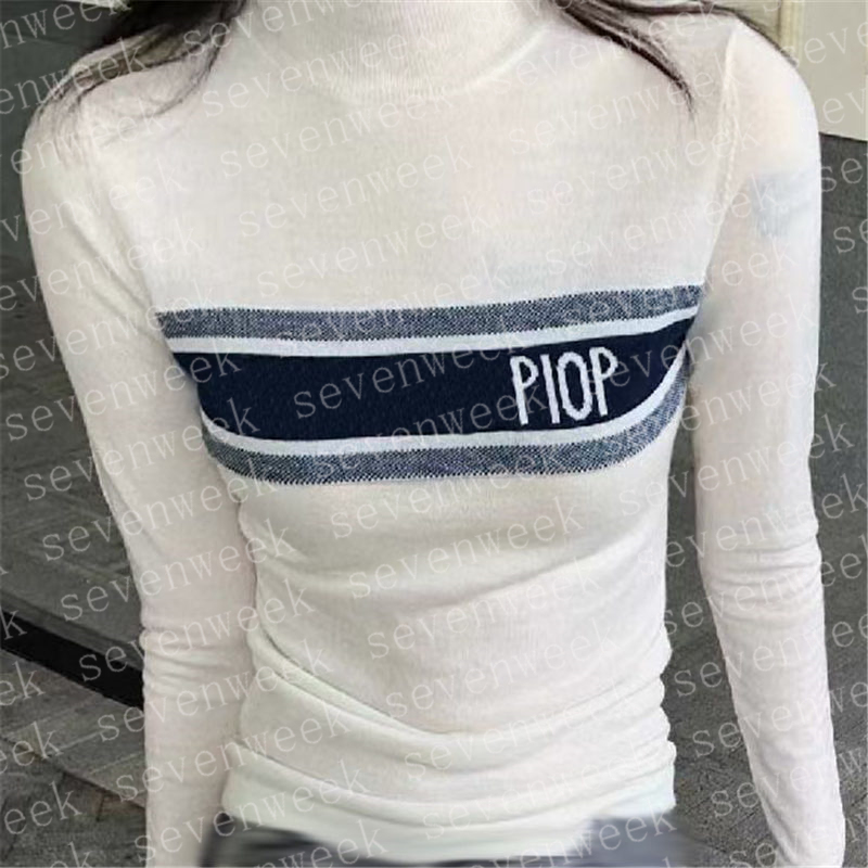 Jacquard Letter Women Sweater T Shirts Fashion Designer Ladies Bottoming Shirt Soft Comfortable Sweaters For Autumn, White
Jacquard Letter Women Sweater T Shirts Fashion Designer Ladies Bottoming Shirt Soft Comfortable Sweaters For Autumn, White