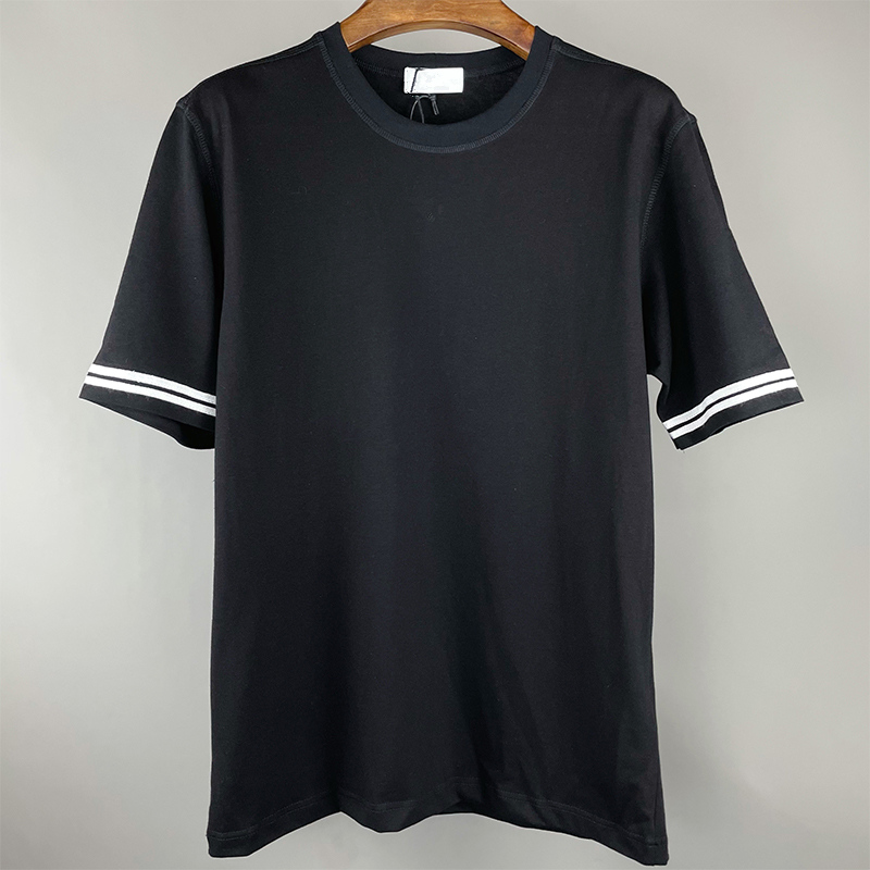 designer clothes Summer simple embroidered crew neck Men's T-Shirts Couple loose stripe short sleeve European and American casual polo shirt