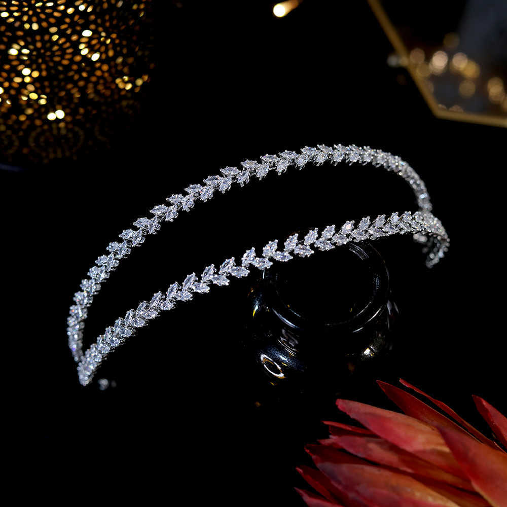 ASNORA CZ Soft Headwear Headband Wedding Bridal Dress Tiaras Party Prom Hair Accessories A01034 210707