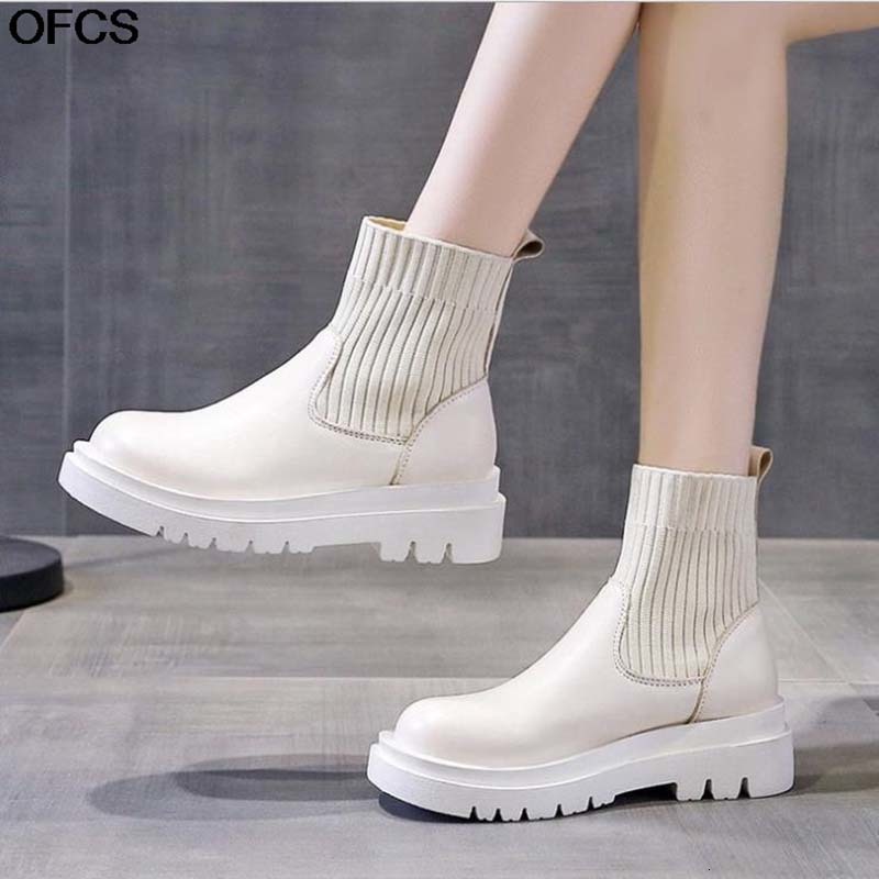 Boots Women Ankel Boot PU Leather Knitted Short Style Autumn Winter Fashion Martin boots British Shoes White GCCQ, Black
Boots Women Ankel Boot PU Leather Knitted Short Style Autumn Winter Fashion Martin boots British Shoes White GCCQ, Black