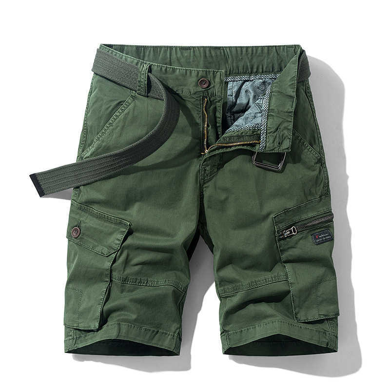 Spring Summer Men Cargo Shorts Cotton Relaxed Fit Breeches Bermuda Casual Pants Clothing Social 210629