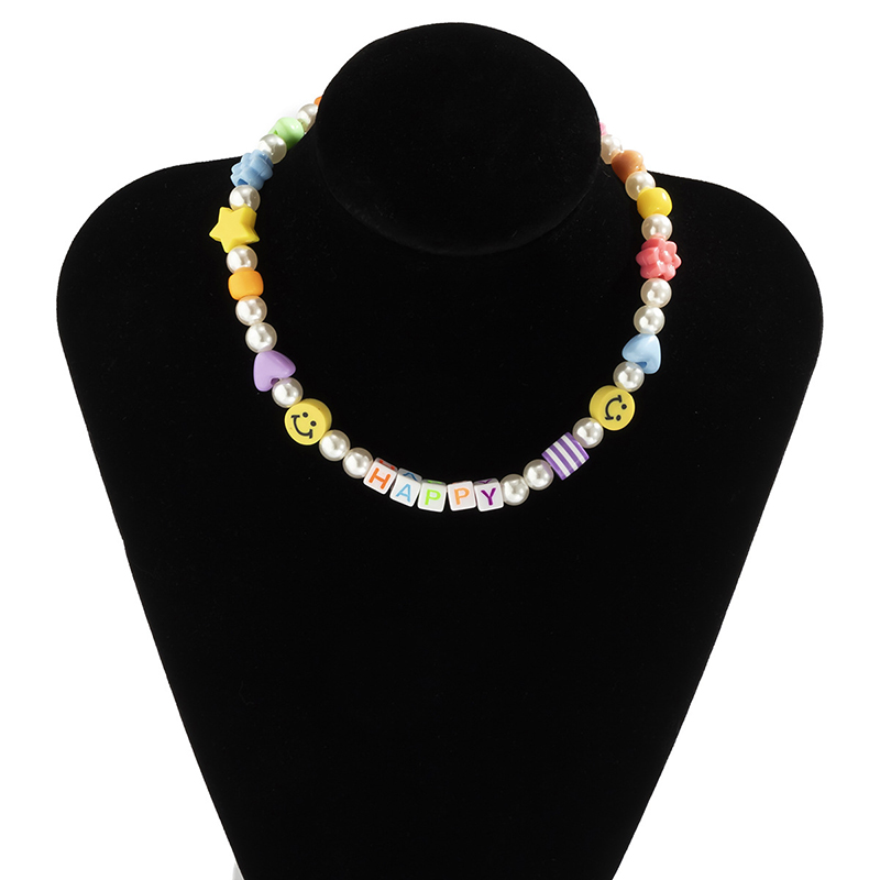 farmhouse style Beaded Necklaces acrylic square letter necklace colorful Flower smiley heart letters pearl clavicle chain multi-element bohemian neck jewelry
farmhouse style Beaded Necklaces acrylic square letter necklace colorful Flower smiley heart letters pearl clavicle chain multi-element bohemian neck jewelry