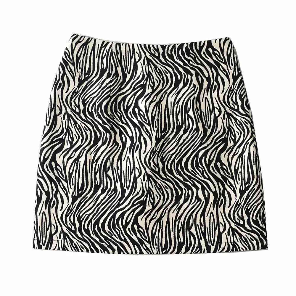 Nomikuma Korean Zebra Striped Women Skirt Causal High Waist Fashion Skirt Spring Summer New Bottoms Mujer Faldas 6E014 210427