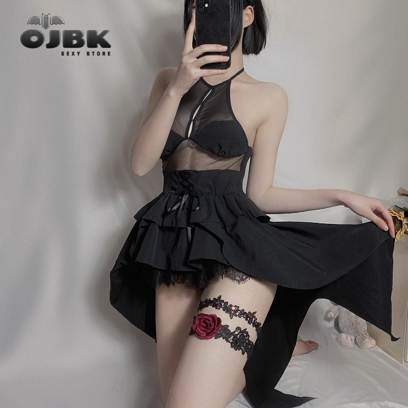 Sexy Gothic Lolita Cosplay Costumes Japanese Anime Demon Dark Character Outfit Dovetail Skirt For Women Erotic Lingerie New 0714, Red
Sexy Gothic Lolita Cosplay Costumes Japanese Anime Demon Dark Character Outfit Dovetail Skirt For Women Erotic Lingerie New 0714, Red