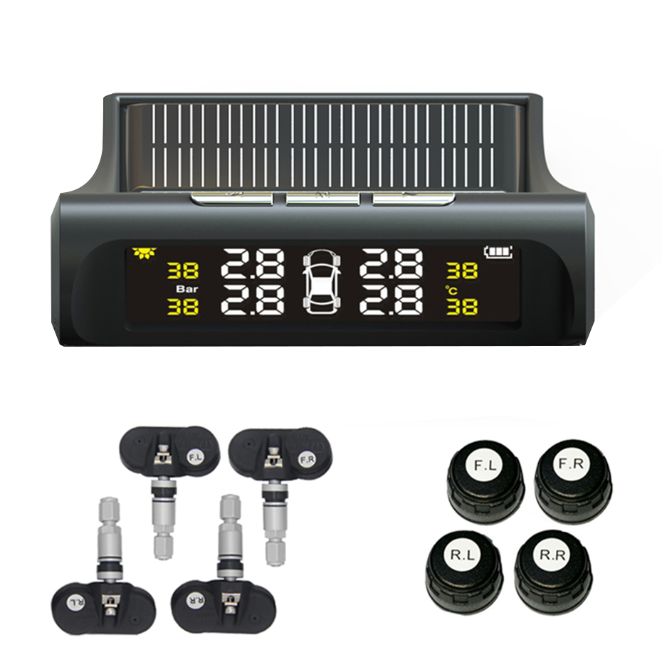Smart TPMS Car Tire Pressure Monitoring System Solar Power Digital LCD Display Auto Security Alarm Systems
Smart TPMS Car Tire Pressure Monitoring System Solar Power Digital LCD Display Auto Security Alarm Systems