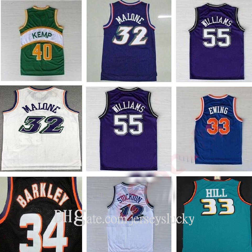 Vintage Retro Basketball Jerseys Garnett 33 Hill ason Stockton 32 Karl Malone Jason Williams Ewing Gary Payton Kemp Barkley Jersey Ncaa Top Quality
Vintage Retro Basketball Jerseys Garnett 33 Hill ason Stockton 32 Karl Malone Jason Williams Ewing Gary Payton Kemp Barkley Jersey Ncaa Top Quality