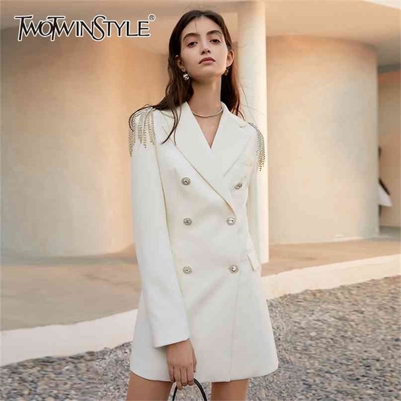 Patchwork Diamond Tassel Dress For Women Notched Long Sleeve Tweed Casual Dresses Female Fashion Clothing 210520, White
Patchwork Diamond Tassel Dress For Women Notched Long Sleeve Tweed Casual Dresses Female Fashion Clothing 210520, White