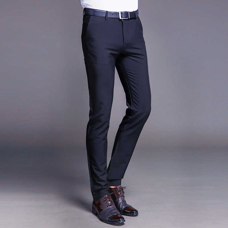 Fashion High Quality Cotton Men Pants Straight Spring and Summer Long Male Classic Business Casual Trousers Full Length Mid 210930