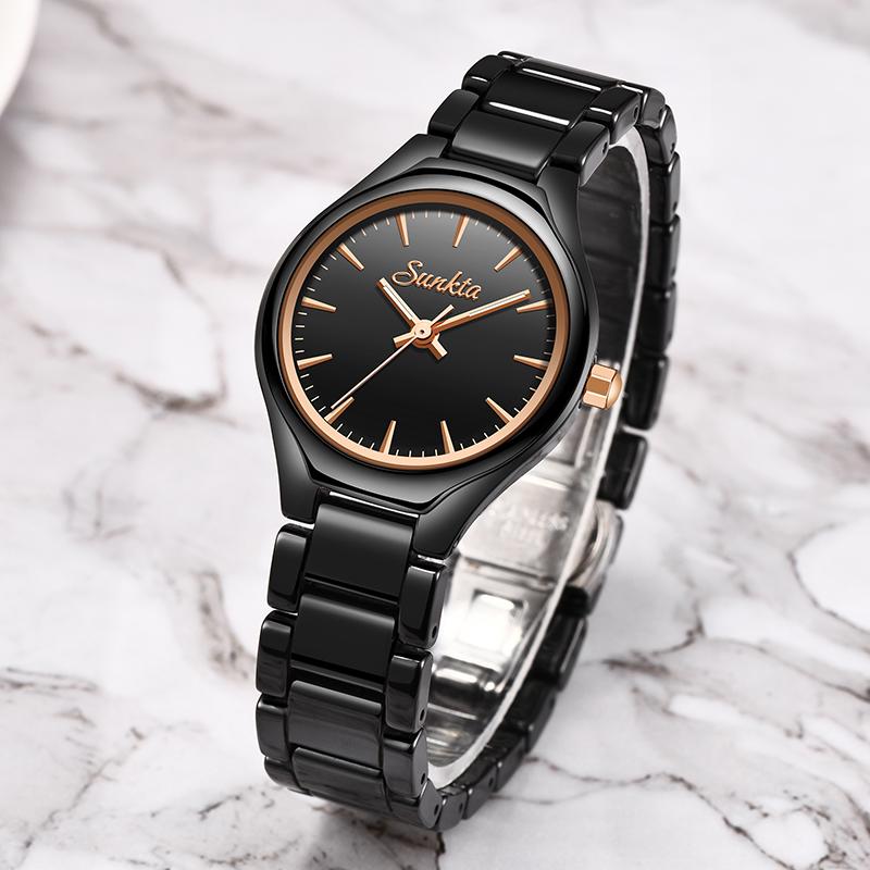 Wristwatches SUNKTA Fashion Simple All Black Ceramic Rose Gold Watches Women Waterproof Top Girl Quartz Clock+Box, Silver white
Wristwatches SUNKTA Fashion Simple All Black Ceramic Rose Gold Watches Women Waterproof Top Girl Quartz Clock+Box, Silver white