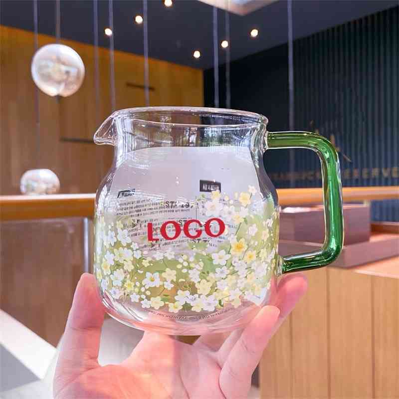 Korean rape flower Cherry Blossom high borosilicate pot cold drink large capacity water cup glass
Korean rape flower Cherry Blossom high borosilicate pot cold drink large capacity water cup glass