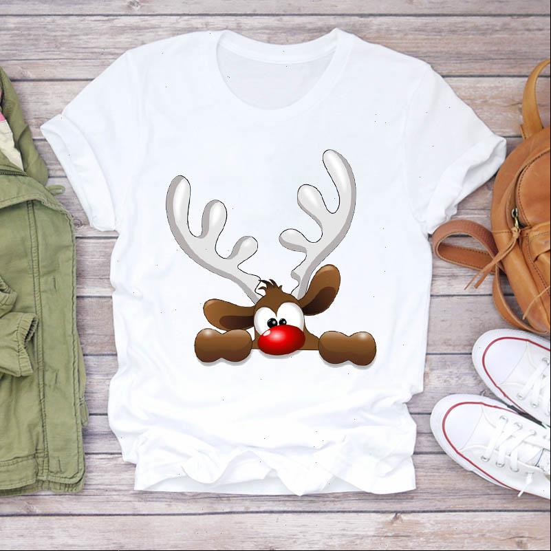 women t shirts deer animal cartoon year 90s merry christmas print lady shirt ladies graphic female tee, White
women t shirts deer animal cartoon year 90s merry christmas print lady shirt ladies graphic female tee, White