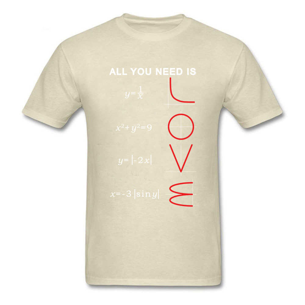 Geometric Algebra Equation Graph Tshirts A ll You Need Is Love Math Science Problem Black Fashion TeeShirt Plus Size T Shirt 210629