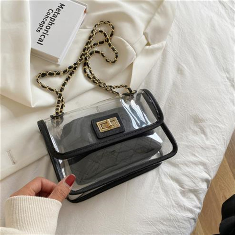 Transparent Jelly bag Lattice Crossbody bag 2021 Summer New Quality PVC Women's Designer Handbag Chain Shoulder Messenger Bag
Transparent Jelly bag Lattice Crossbody bag 2021 Summer New Quality PVC Women's Designer Handbag Chain Shoulder Messenger Bag