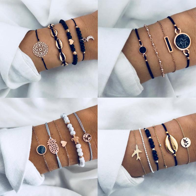 Link, Chain Youling 1PC Bohemian Black Beads Bracelets Bangles For Women Fashion Heart Compass Gold Color Sets Jewelry
Link, Chain Youling 1PC Bohemian Black Beads Bracelets Bangles For Women Fashion Heart Compass Gold Color Sets Jewelry