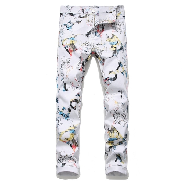 Mens Jeans Pants Skinny Fit Stretch Printed Patterns Colorfully Casual Pants Men's Trousers Full Length Fashion Yong Boys Jeans X0621, White
Mens Jeans Pants Skinny Fit Stretch Printed Patterns Colorfully Casual Pants Men's Trousers Full Length Fashion Yong Boys Jeans X0621, White
