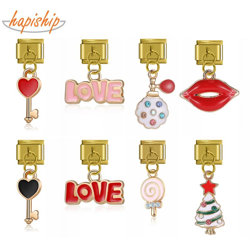 Charms Hapiship Bracelet Gold 9mm Love Kiss Hearts Daisy Birthday Gift For Girls Daughter Italian Stainless Steel Jewelry DJ326, Bronze;silver
Charms Hapiship Bracelet Gold 9mm Love Kiss Hearts Daisy Birthday Gift For Girls Daughter Italian Stainless Steel Jewelry DJ326, Bronze;silver