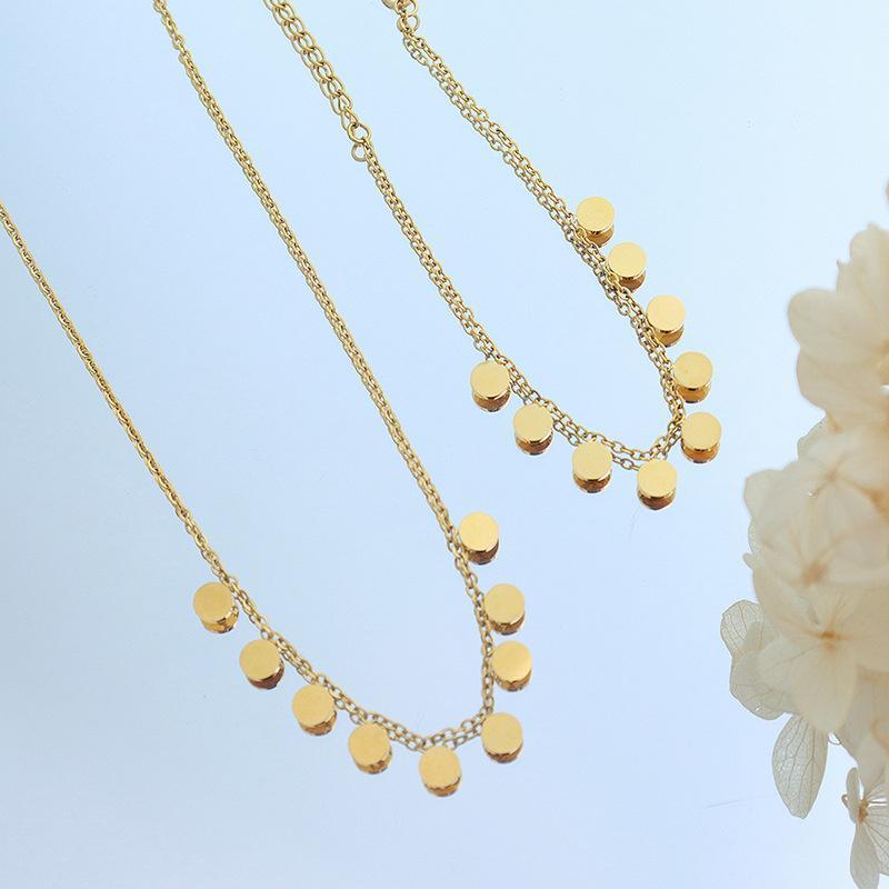 Earrings & Necklace Stainless Steel Disc Chain Bracelet Set On The Neck Plated Gold For Women Decoration Steampunk Accessories Jewelry, Silver
Earrings & Necklace Stainless Steel Disc Chain Bracelet Set On The Neck Plated Gold For Women Decoration Steampunk Accessories Jewelry, Silver