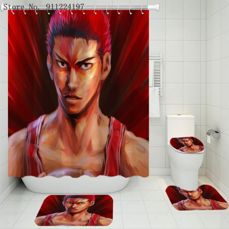 Slum 4Pieces Japan Anime Shower Curtains Sets Carpet Toilet Mat Bathroom Curtain 3D Printing Waterproof Set Bath Accessory
Slum 4Pieces Japan Anime Shower Curtains Sets Carpet Toilet Mat Bathroom Curtain 3D Printing Waterproof Set Bath Accessory