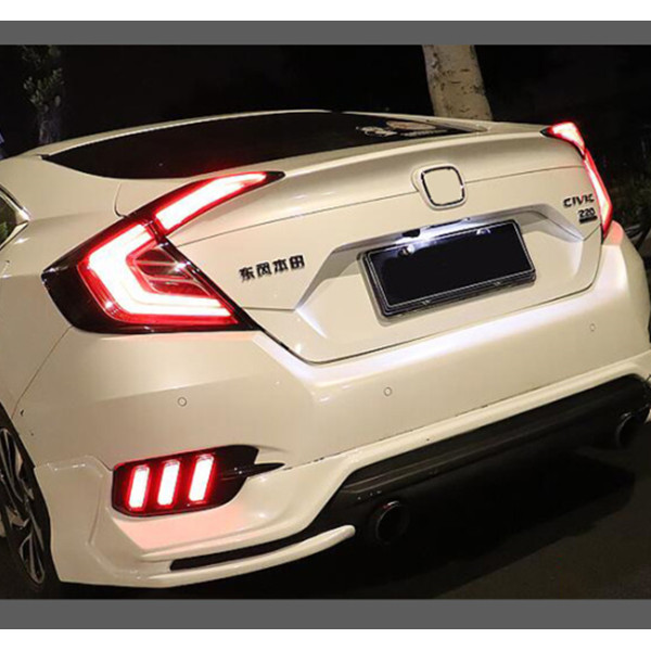 LED Car Styling Tail Lights Fit For Honda Civic X G10 10th 2016-2019 Rear Lamp Red Smoke Lamps Brake Light