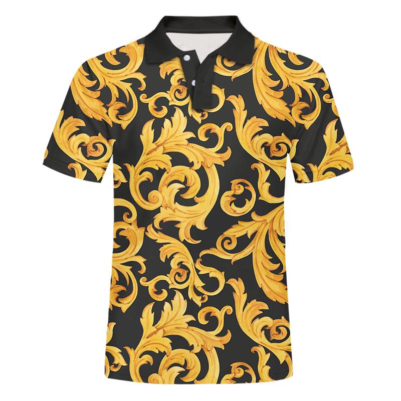 Men's Polos IFPD Luxury Royal Shirt Men Casual Short Sleeve Golden Flower Printed Baroque Summer Prom Party
Men's Polos IFPD Luxury Royal Shirt Men Casual Short Sleeve Golden Flower Printed Baroque Summer Prom Party