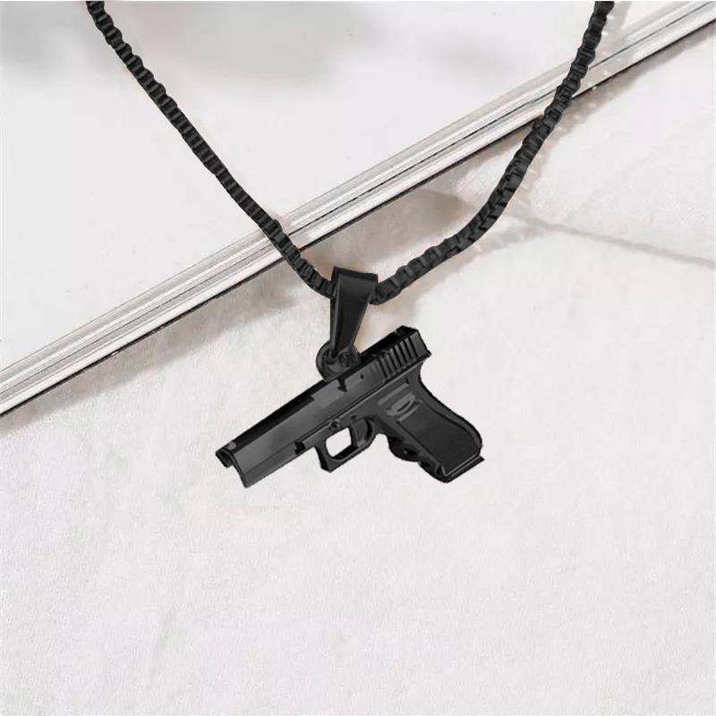Pendant Necklaces Cool Black Gold Silver Color Gun Shaped Pendants Necklace For Women Men Army Style Party Long Chain Punk Jewelry
Pendant Necklaces Cool Black Gold Silver Color Gun Shaped Pendants Necklace For Women Men Army Style Party Long Chain Punk Jewelry
