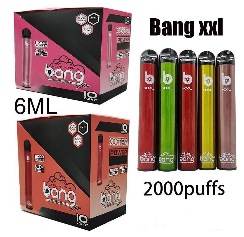 Bang XXL E-cigarette Kits Disposable Device 800mAh LAW Power Battery Prefilled 6ml Cartridge Pod 2000 Puffs XXtra Kit VS Bar Flow XTRA Plus XL posh, Multi
Bang XXL E-cigarette Kits Disposable Device 800mAh LAW Power Battery Prefilled 6ml Cartridge Pod 2000 Puffs XXtra Kit VS Bar Flow XTRA Plus XL posh, Multi